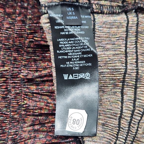 Anthropologie Shimmer Puff Sleeve Smocked Cropped Peplum Top Small Cocoa Brown - Picture 8 of 12